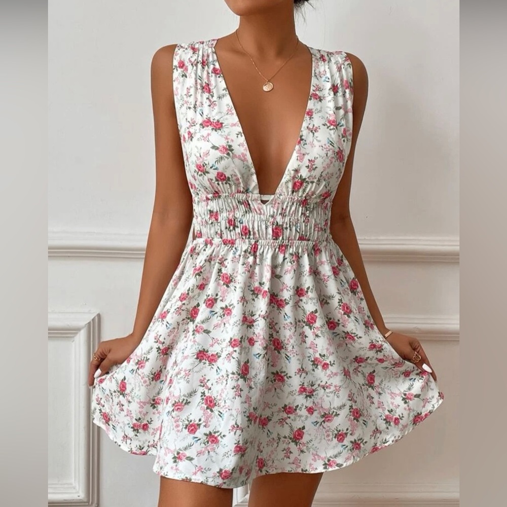 Floral Cutout Dress